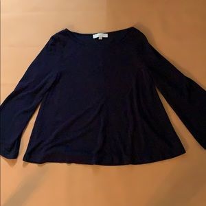 Navy loft bell sleeve top